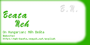 beata meh business card